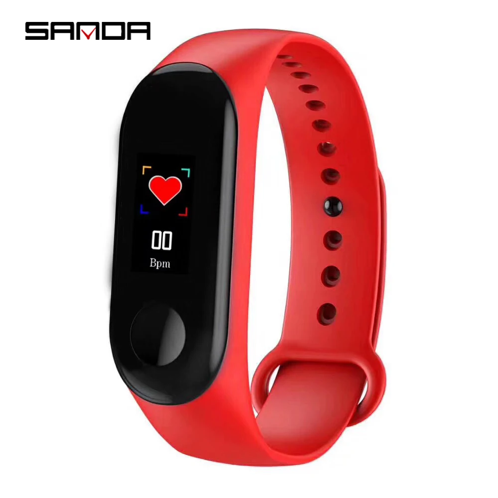 SANDA Smartwatch Bluetooth спортивные часы для мужчин монитор сердечного ритма браслет бега