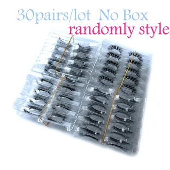 

Wholesale 3D real mink eyelashes without Box 30 pairs only tray Mix styles Handmade Dramatic cruelty free mink lashes