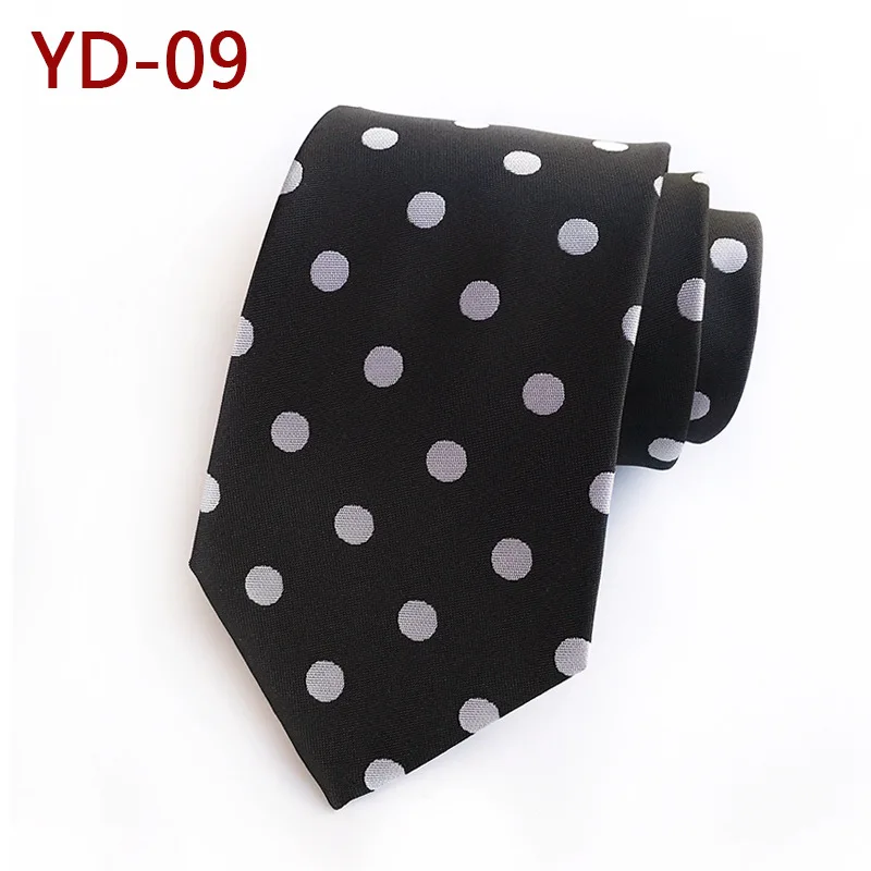 Винтажные мужские галстуки 8 см., галстуки для формального платья, галстуки, повседневные Галстуки в горошек, деловые шелковые галстуки для свадьбы, вечерние галстуки для жениха, мужские подарочные галстуки - Цвет: YD-09