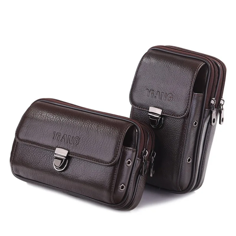 Для мужчин из натуральной кожи коровьей Винтаж плеча Fanny Pack талии сумка новый