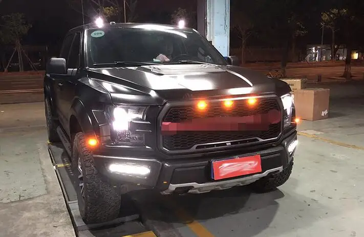 2 шт. DRL светодиодный дневные ходовые огни Противотуманные фары для Ford Raptor SVT F150 с сигналом поворота желтый стиль реле