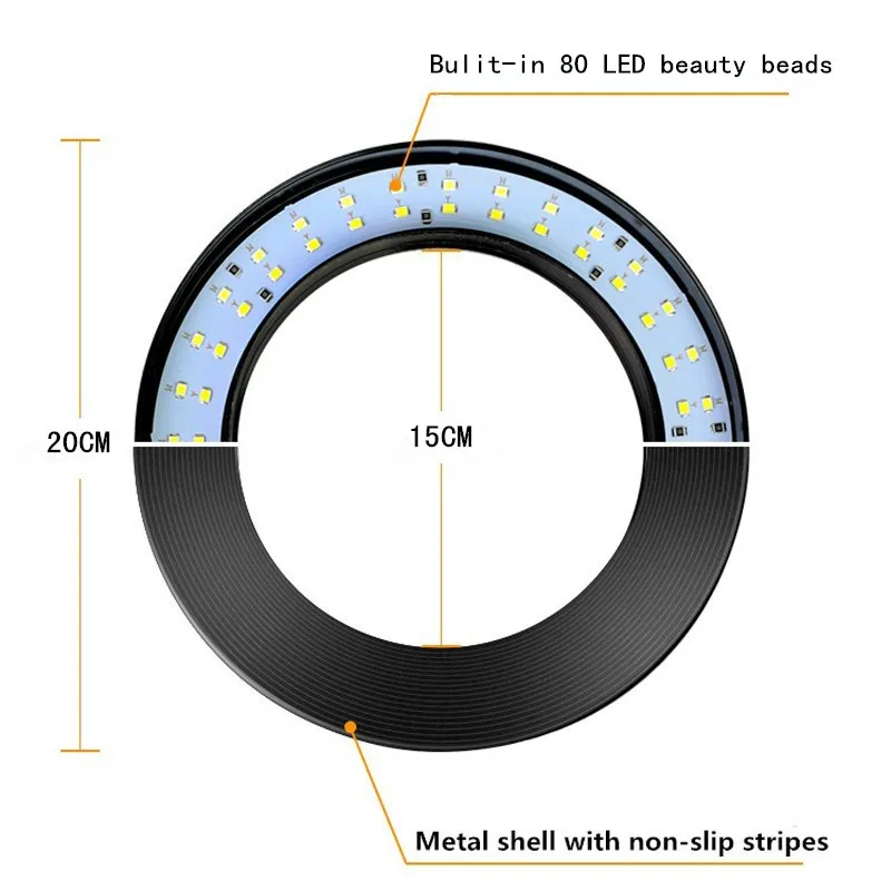 Фото для телефона 20 см LED Beauty Ring Light Photo Studi Dimmable Lamp + Штатив селфи/Live Show/Fill in