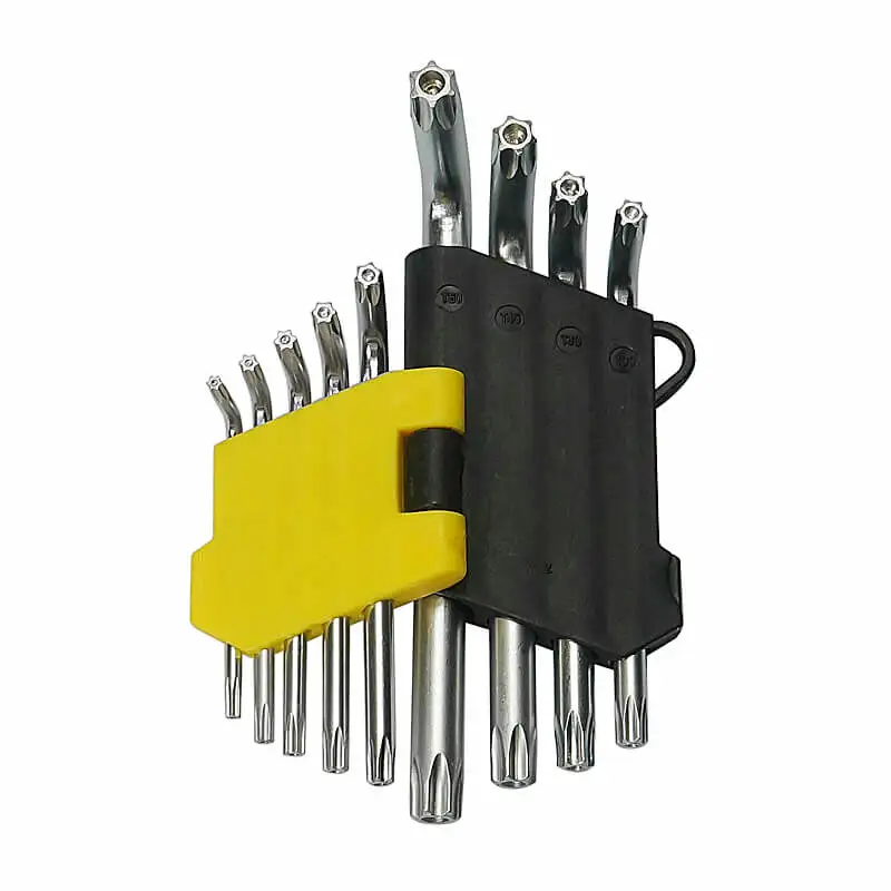 9Pcs/Set T10-T50 Universal Internal Hexagonal Wrench Set with Torque Wrench Torx Socket Hexagon Key 9Pcs/Set T10-T50 Universal Internal Hexagonal Wrench Set with Torque Wrench Torx Socket Hexagon Key
