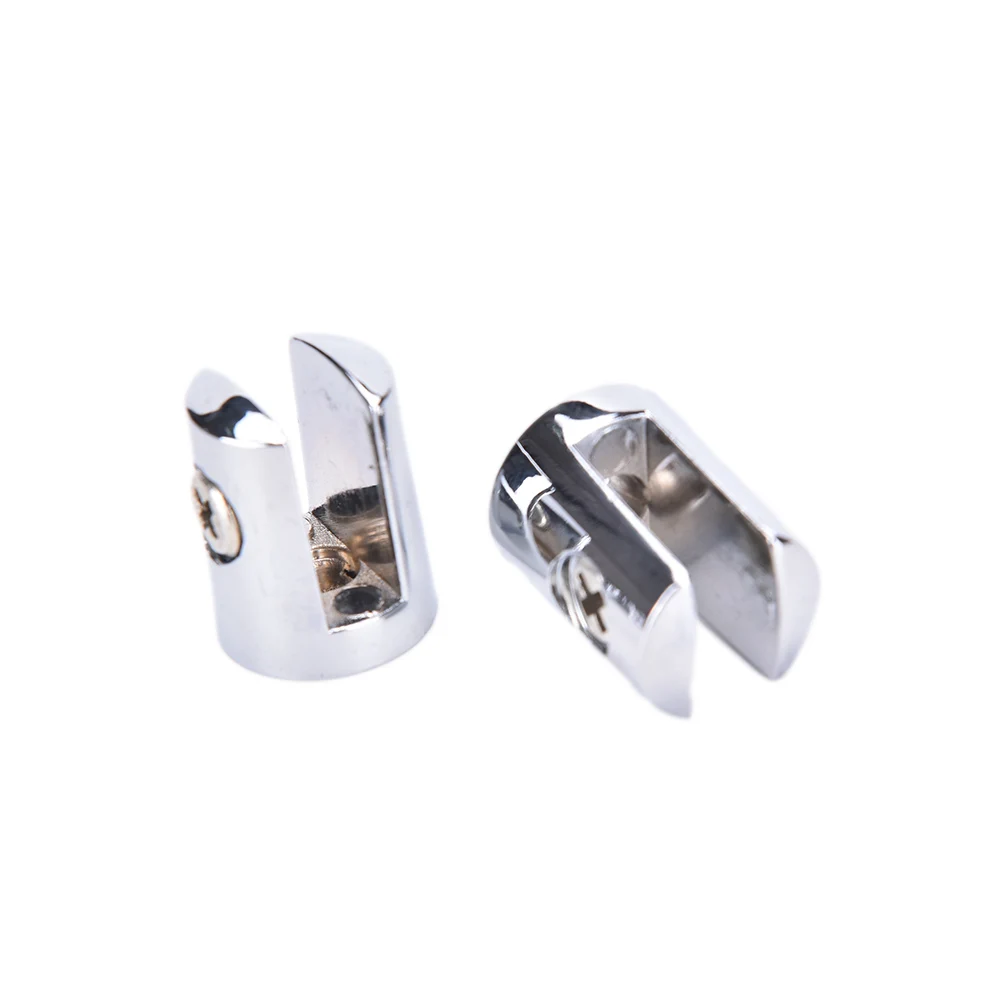 For 4-6mm Glass Wooden Acrylic 4Pcs Round Shelves Support Brackets Clamps Clips