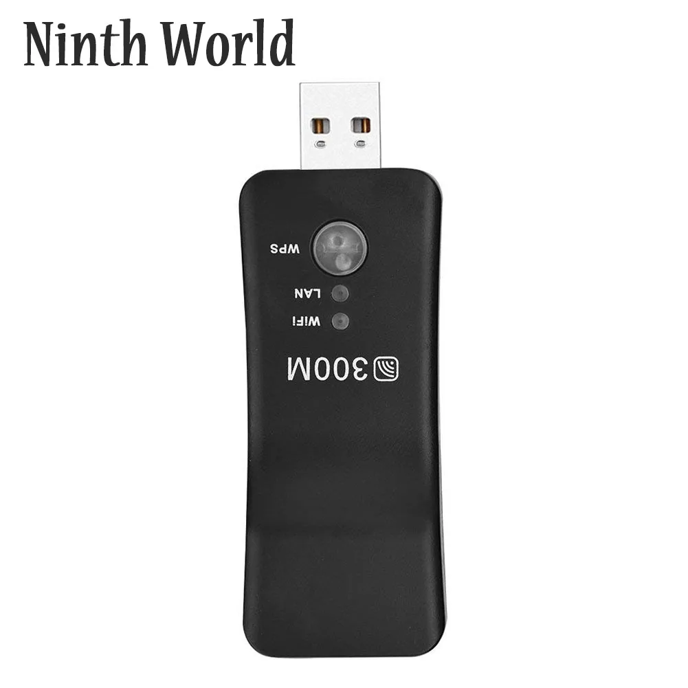 300Mbps Wireless Network to LAN Adapter WiFi Bridge USB Dongle for Sony Smart TV, Blu Ray Player