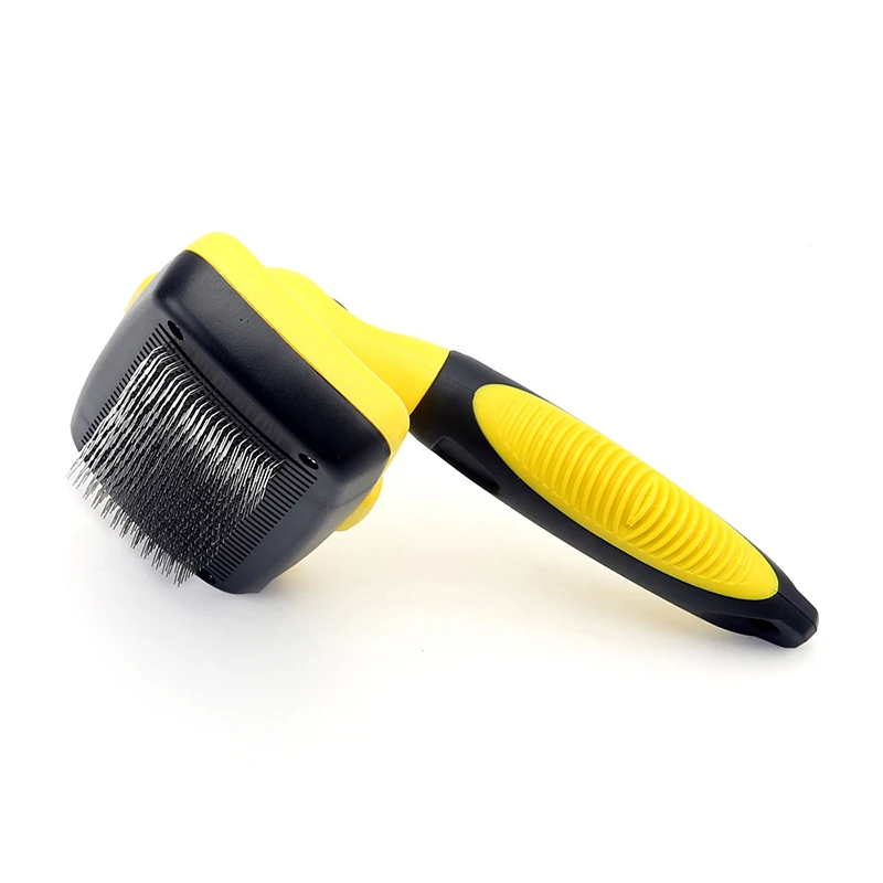 Cat Dog Universal Hairbrush Comb For Cats Automatic Hair Removal Comb For Dogs Pet Hair Remover Grooming Stainless Steel Yellow Cat Dog Universal Hairbrush Comb For Cats Automatic Hair Removal Comb For Dogs Pet Hair Remover Grooming Stainless Steel Yellow