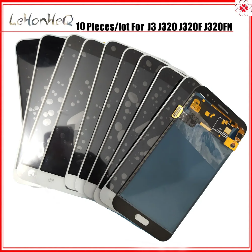 10 шт./лот ЖК-дисплей для samsung J3 Дисплей 2016 J320 J320FN J320F J320G кодирующий преобразователь