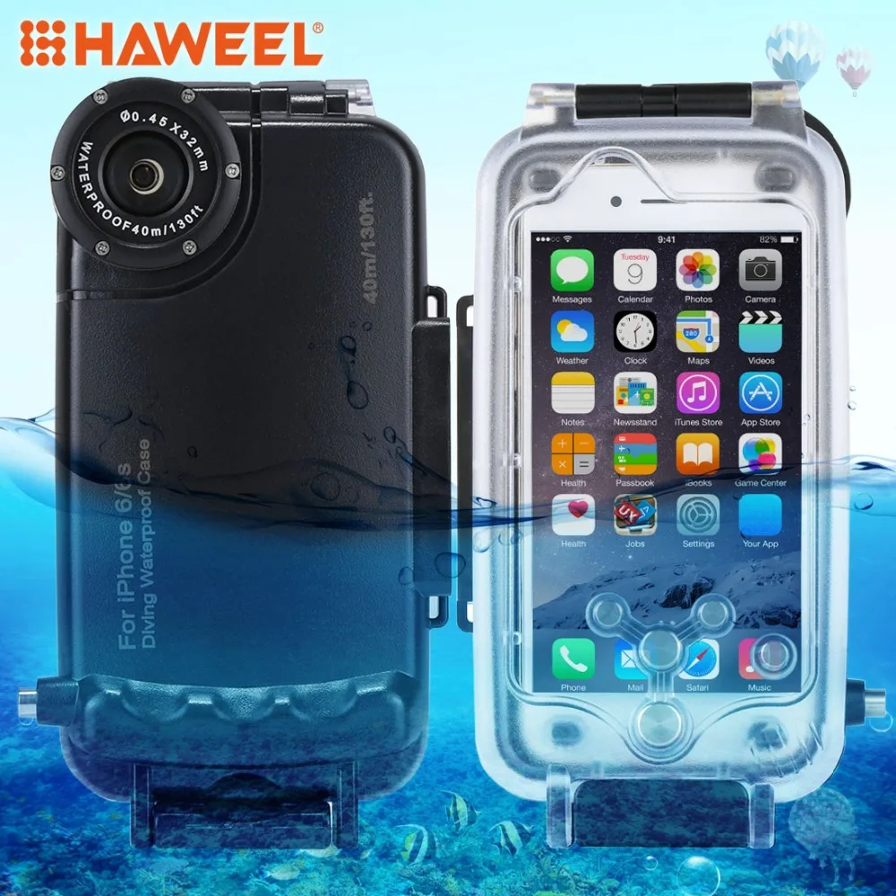 HAWEEL Underwater Housing For iPhone 6&6s 40m/130ft Diving Case For