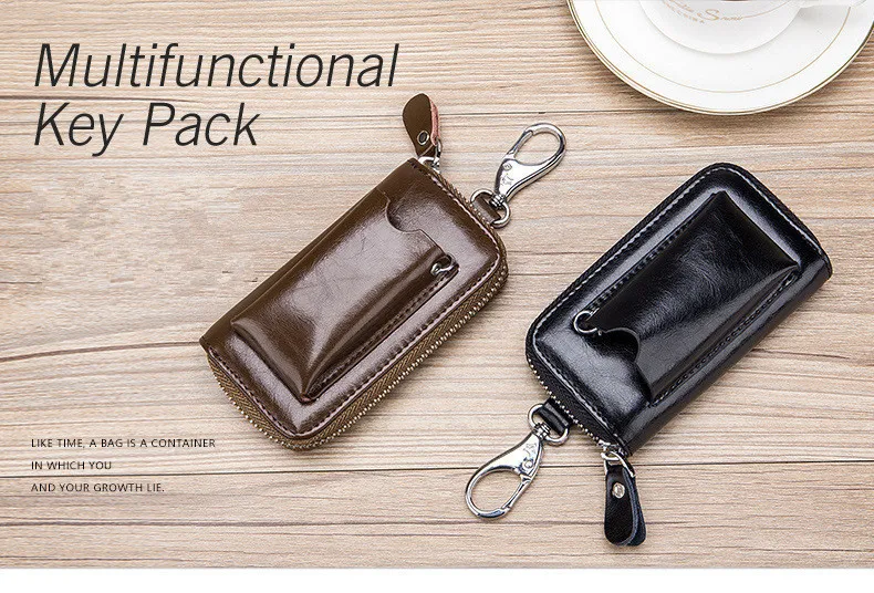 Кожаный брелок для ключей, кошелек для мужчин и женщин, автомобильный чехол для ключей, сумка-Органайзер, мини-сумка для карт, многофункциональная сумка
