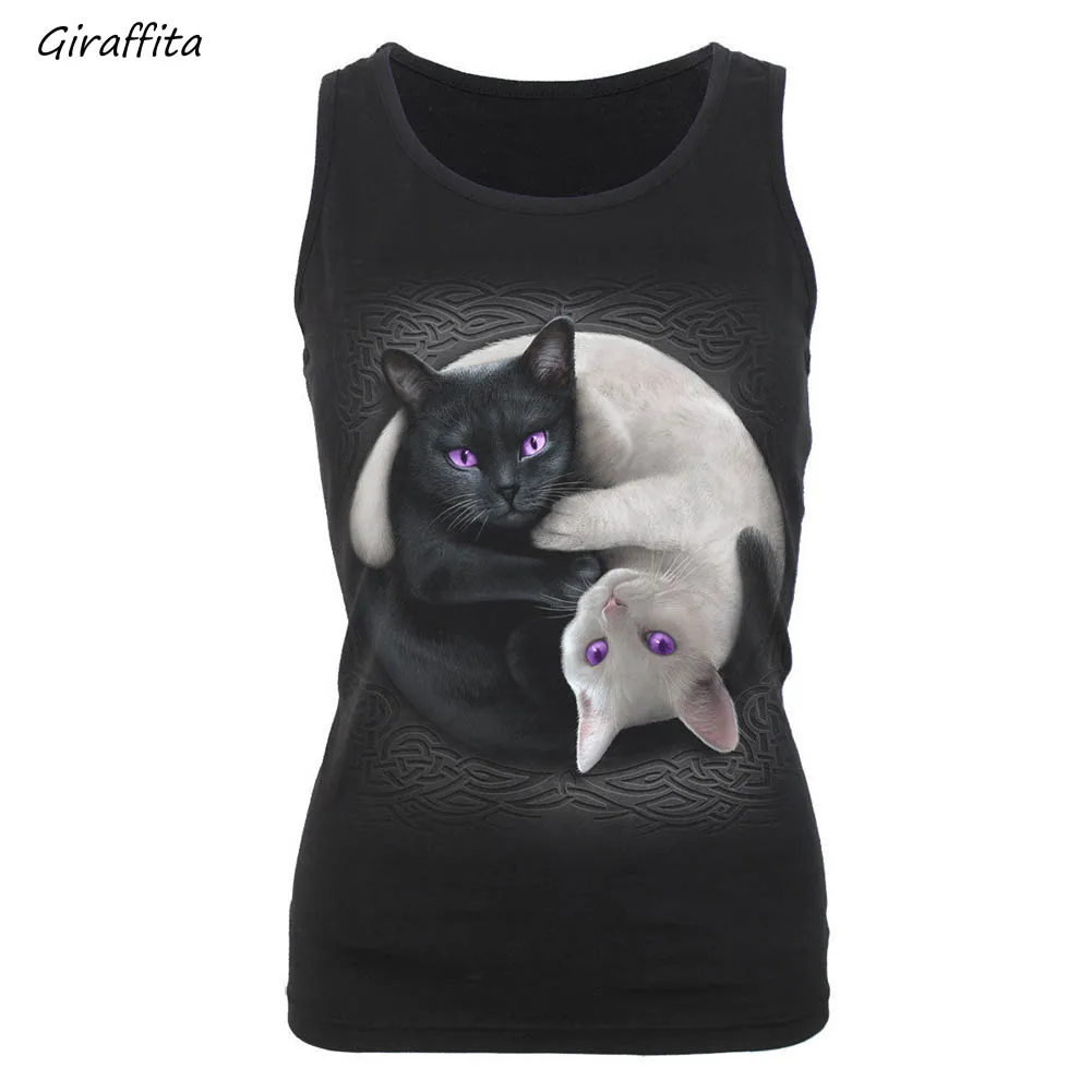 Hot Summer New Arrivals 3D Print Cat Tanks Tops Digital Punk Tank Tops