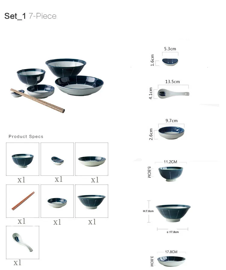 1 человек/2 человек/6 человек наборы керамической посуды темно синий цвет керамика чаши Длинные суши японский фарфор набор посуды