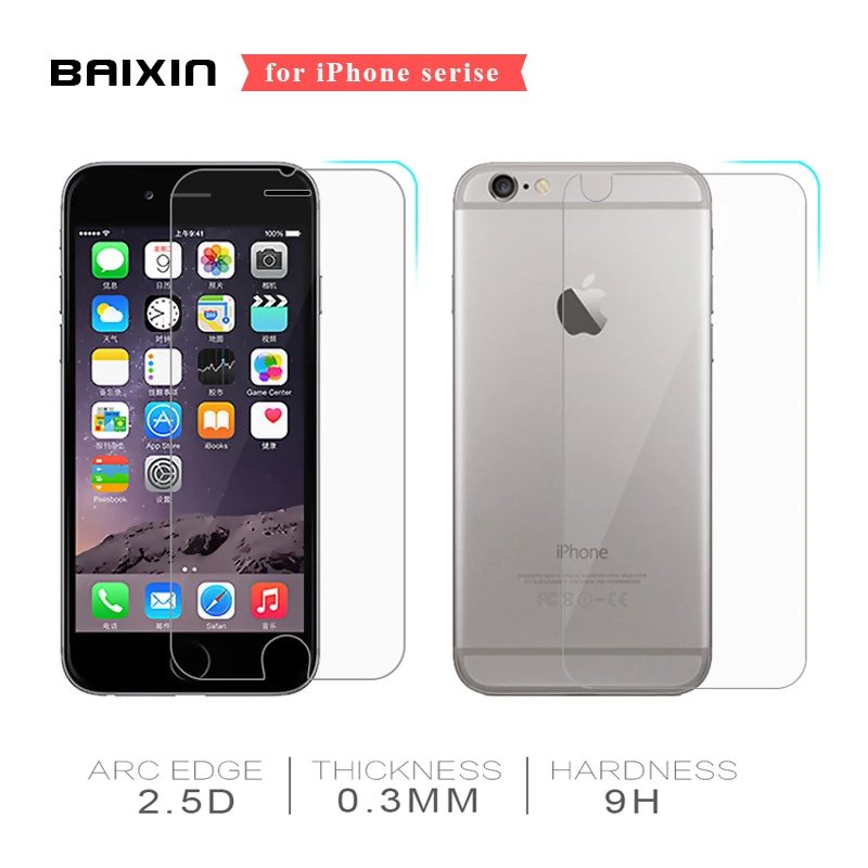 Koop 9 H Voor + Back Screen Protector voor iPhone 7 6 5 s 5c SE 4 s 4 6 s plus Gehard Glas voor iPhone 6 6 s 7 plus Beschermende Glas Film