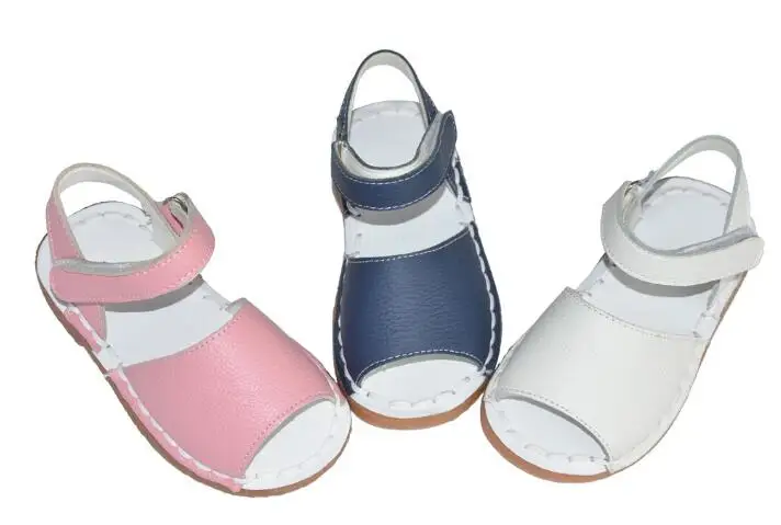Летние детские розовые, белые, темно-синие классические туфли для маленьких девочек