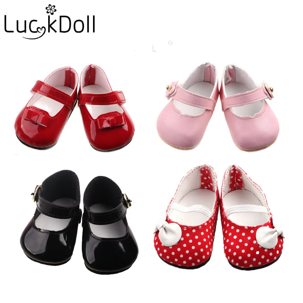 

Luckdoll Multicolor Student Shoes for 14.5-Inch American Dolls WellieWishers, Best Holiday Gift for Children