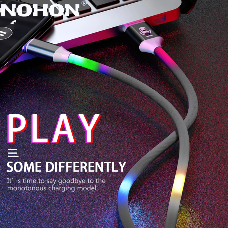 NOHON 8pin USB зарядное устройство кабель для передачи данных iPhone XS MAX XR X 8 7 6 Plus Apple iPad Mini