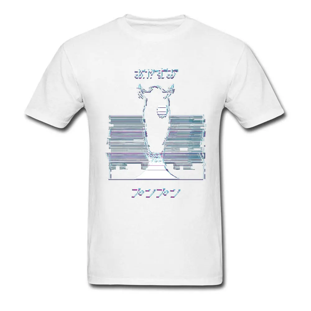 Swag футболка для мужчин Slim Fit Glitch Oyasumi Punpun черные футболки Father Day Забавные топы хлопок Молодежная Футболка в стиле хип-хоп - Цвет: White