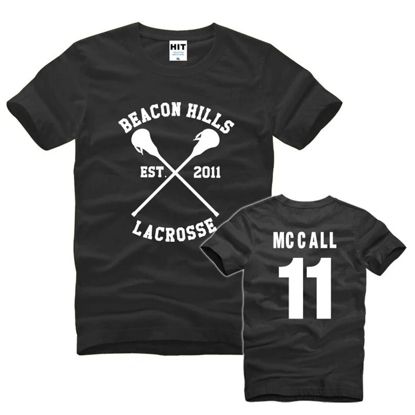 Футболка PUDO XSXTeenWolf Beacon Hills Lacrosse с логотипом Мужская Весенняя хлопковая футболка