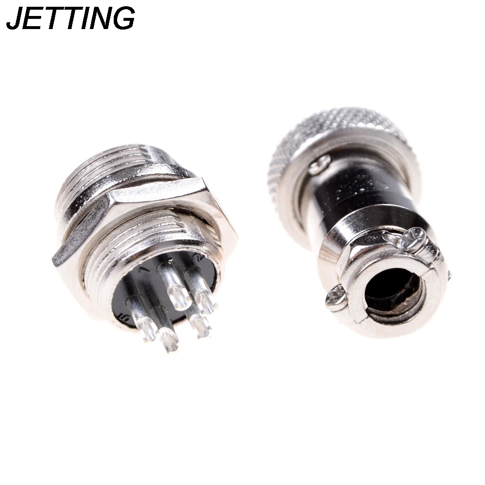 

JETTING 1Pair GX16 2/3//5/6/7/8 Pin 16MM Male & Female Wire Panel Connector Circular Aviation Connector Socket Plug