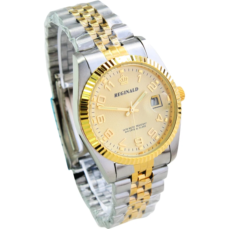 

Luxury Brand Gold Stainless Steel Strap Analog Display Date Men's Quartz Clock Casual Watch Man Business Watch relogio masculino