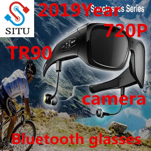 

Smart Glasses with video camera Upgraded Version Bluetooth stereo headset polaried Camera TR90 sunglasses