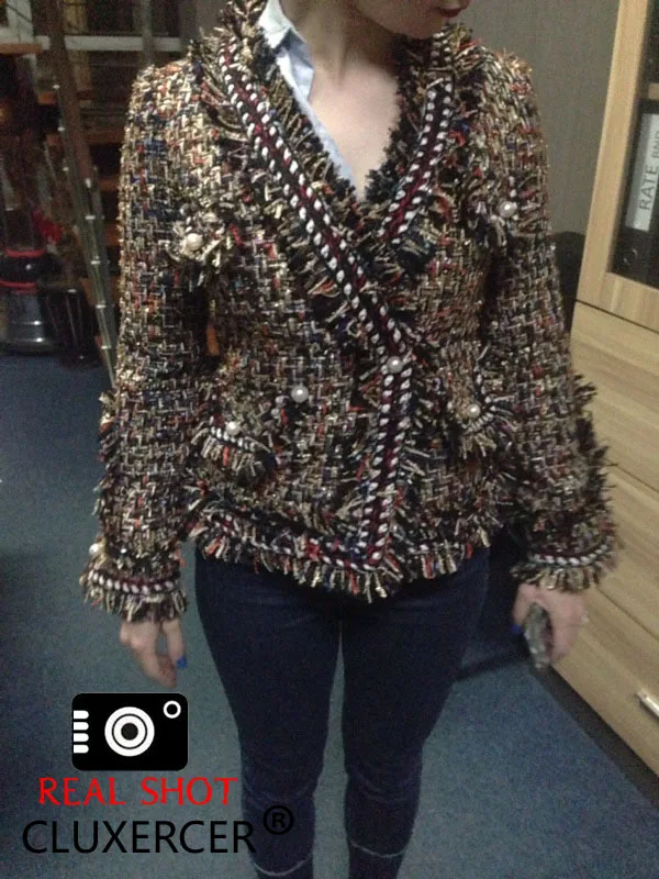 Tweed jacket coat 2017 spring/autumn women