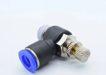 

5 Pcs 12mm Dia Tube to 16.5mm 3/8"PT Male Thread Push In to Connect Fitting Elbow Pneumatic Speed Flow Control