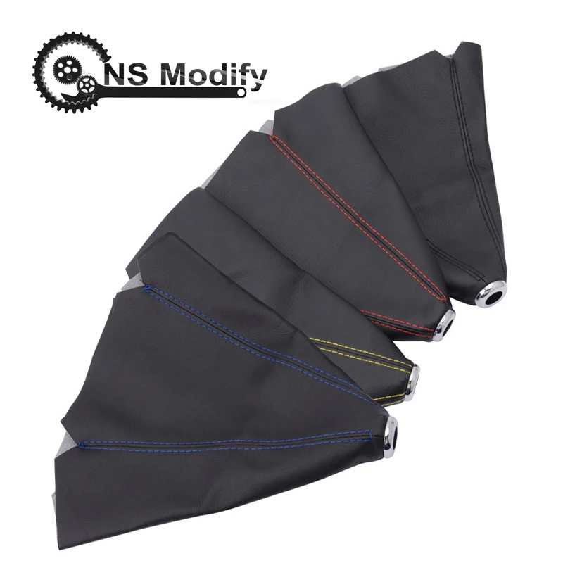 

NS Modify Universal Leather Car Short Shifter Collars Stitch Shift Knob Shifter Boot Cover MT/AT Red Yellow Blue Black