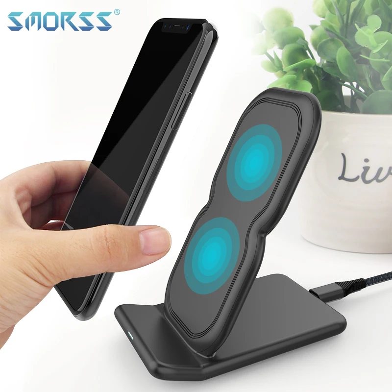 SMORSS Wireless Charger Charging Pad Stand For iPhone X 8