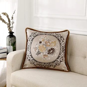 

Floral Embroidery European Vintage Decoration Cushion Cover 48X48cm/58X58cm Multi Color Cushion Cover Pillow case Pillow Shams