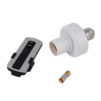 

E27 Screw Wireless Remote Control Light Lamp Bulb Holder Bases Cap 220V --M25