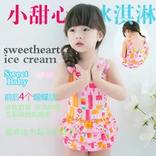 Милое розовое платье для девочек от 1 до 8 лет тайский купальный костюм юбка для малышей милый цельный купальный костюм с бантиком, купальный костюм с оборками