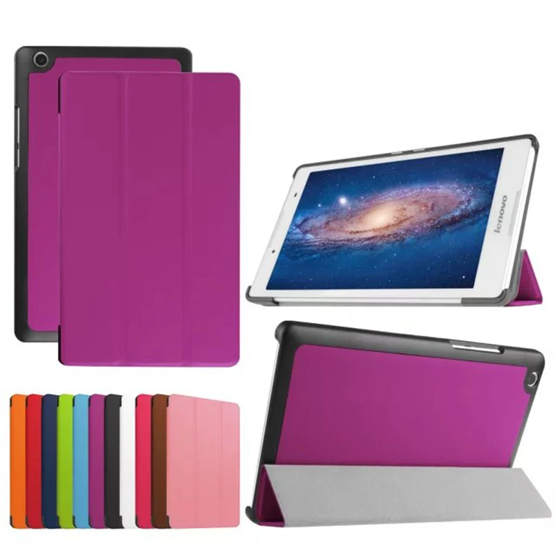 

10pcs/lot Ultra Slim Folio Stand Tri-fold Custer PU Flip Leather Case Cover For Lenovo Tab 3 8 8.0 inch TB3-850F TB3-850M Tablet