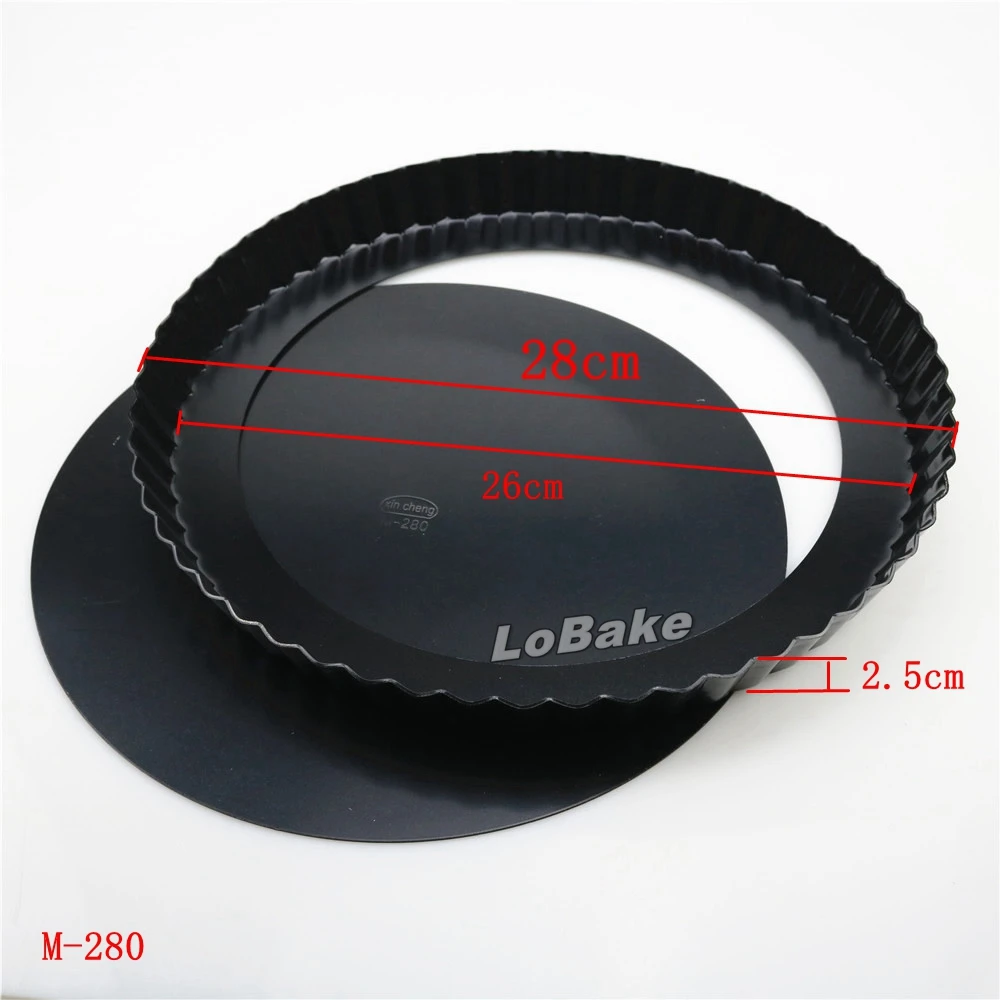 11 inches movable bottom nonstick chrysanthemum wavy wall pie pan pizza stone pancake mold cheesecake tray DIY bakery tools