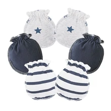 3 пара/лот, детские перчатки, супер мягкие, хлопок, детские варежки, перчатки для новорожденных мальчиков и девочек, защитные варежки-царапки, Размер 0-6 месяцев