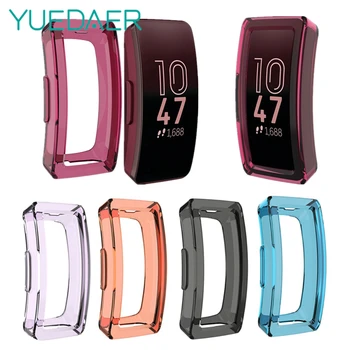 

YUEDAER Protective Case For Fitbit inspire Cover inspire HR Cases Soft Silicon Half-Clear Protection For Fitbit inspire HR Cover