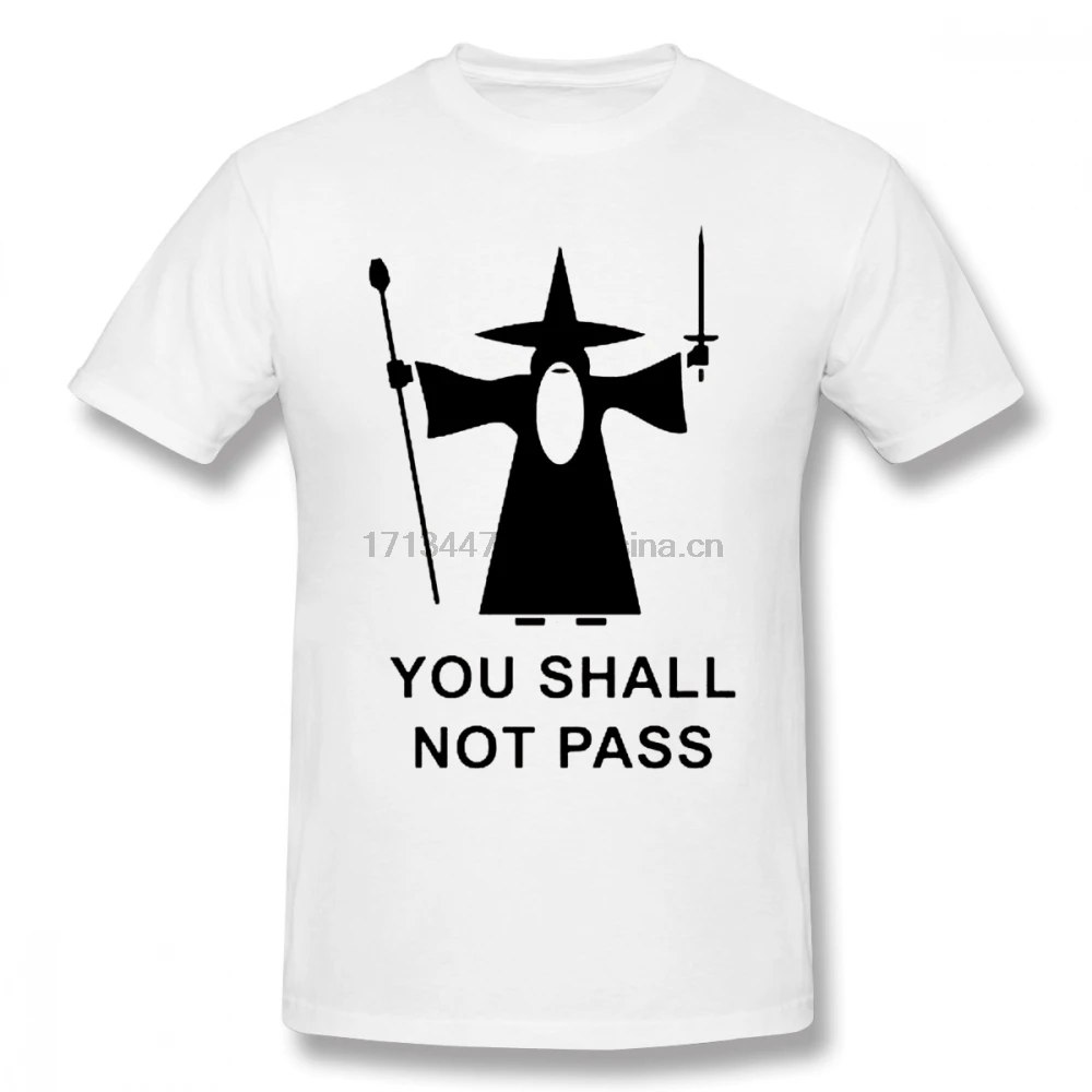 Gimli T Shirt You Shall Not Pass T-Shirt Beach Male Tee Plus size 100 Cotton Printed Cute Short Sleeve Tshirt |