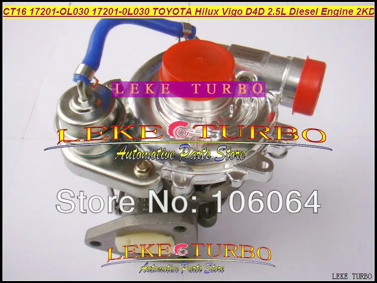 Турбо CT16 17201-OL030 17201 OL030 17201-0L030 17201OL030 Турбокомпрессор для TOYOTA Hilux Vigo D4D 2KD 2KD-FTV 2KDFTV 2.5L |