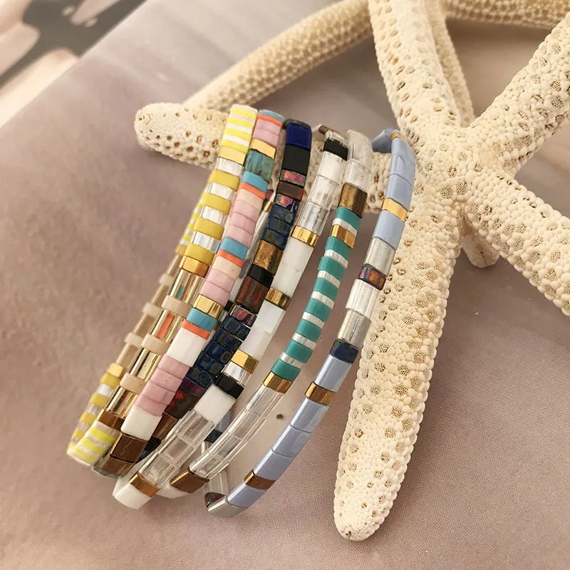 NeeFu WoFu браслет с нитью, богемные изысканные браслеты для женщин, летние пляжные красочные ювелирные изделия, модные браслеты