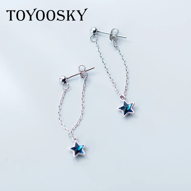 Висячие серьги TOYOOSKY в форме звезды из стерлингового серебра 925 пробы Женские