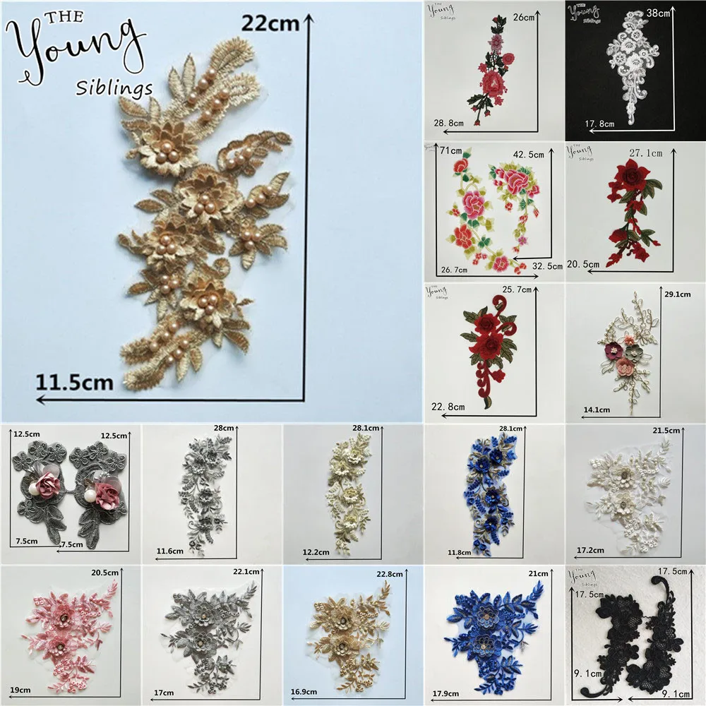 

Best selling Flowers Delicate Lace Fabric Embroidered Lace Collar DIY Sewing Neckline Clothing Craft Accessories Scrapbooking