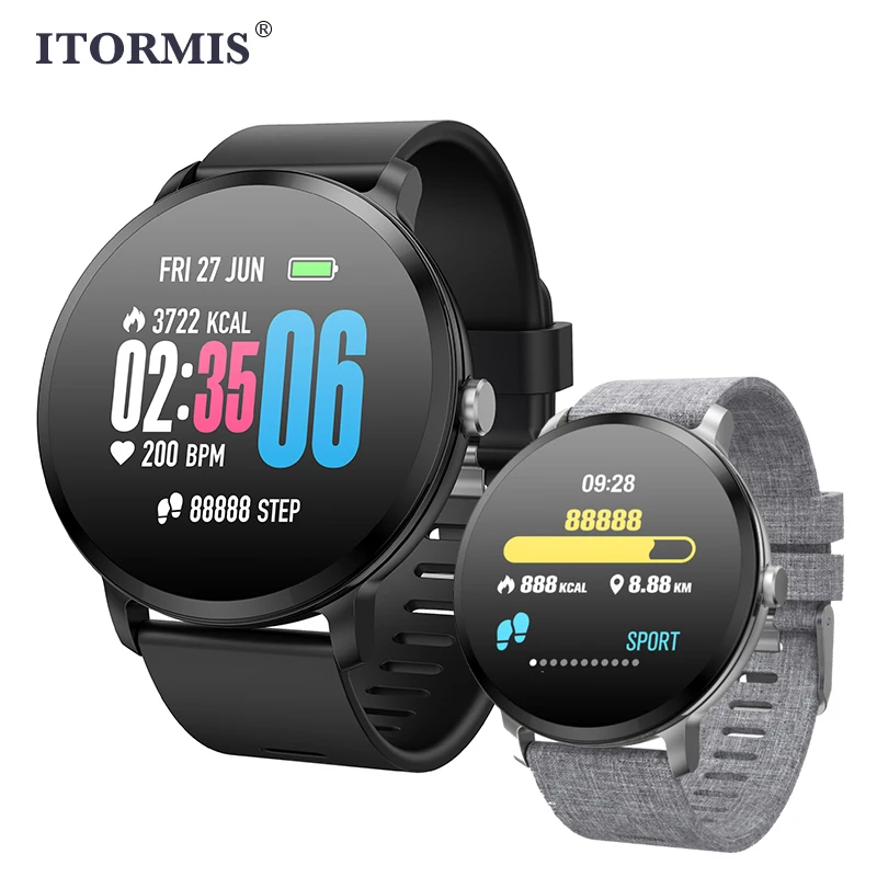 

ITORMIS Fitness Tracker Smart Watch IP67 Waterproof 1.3 inch Heart Rate Activity Tracker Men Women Smartwatch for Android IOS