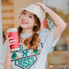 

2018 New Summer Women Outdoor Bucket Cap for Fishing Beach Cotton Sun Bucket Hats for Women Fashion Design Casual Ladies Hats