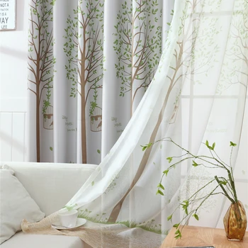

vorhang blackout curtains tree tenda vorhang blackout window curtains for children vorhang Curtains for living room 1pc