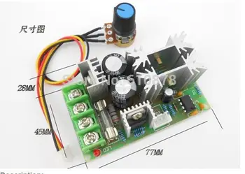 

Free ship,10pcs/lot, 20A DC Dual Power & Dual Motor Design PWM DC 10V 24V 36V 48V 1800W Motor Speed Regulator Controller Switch