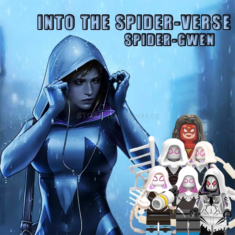 

Blocks Toys Spider-Gwen Amazing Into the Spider Verse Miles Morales Silk Blocks Marvel SpiderMan Avengers Far From Home Mysterio