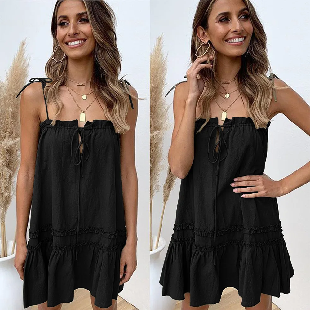 Женское платье vestidos vestido с оборками свободное женские сексуальные платья