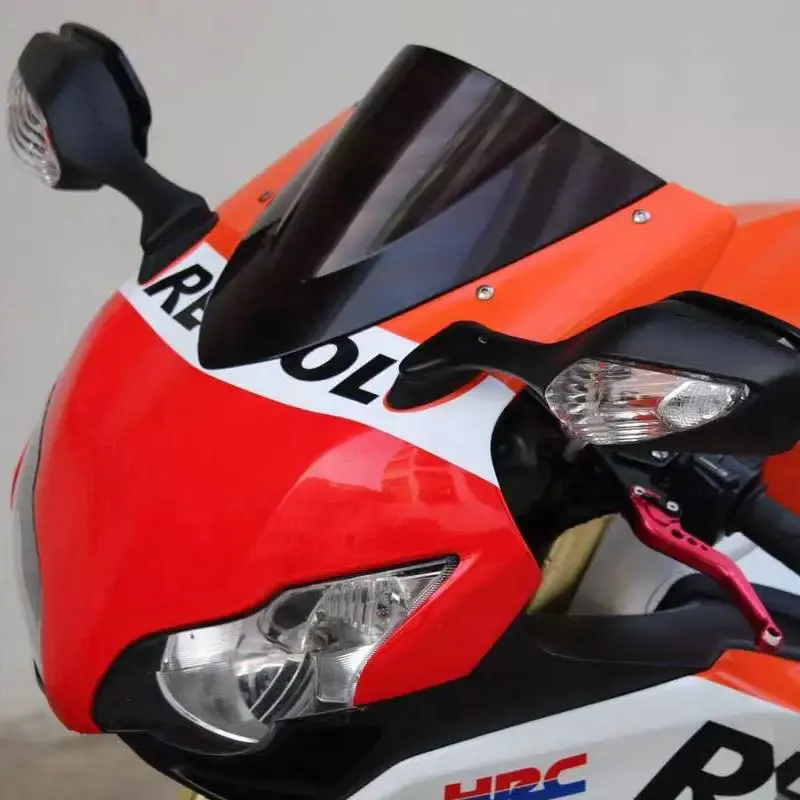 オートバイ 風よけ CBR1000RR 用 CBR 1000 RR 2008-2011 バイクフロントガラスフロントガラスダブルバブ カウリングセットCBR1000RR  2008 2009 2010 2011 CBR 1000 RR 08 09 10 11 HRC オートバイフェアリングキット赤青白 (射出成形) オートバイ  フロントガラス に適合 ... オートバイ 風よけ CBR1000RR 用 CBR 1000 RR 2008-2011 バイクフロントガラスフロントガラスダブルバブ