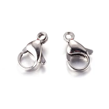 

304 Stainless Steel Lobster Claw Clasps for Necklaces and Bracelets Grade A, 8x13mm,100pcs