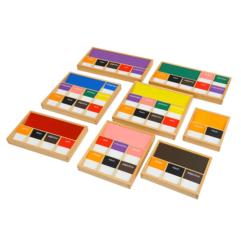 

Montessori Language Materials Wooden Toys Elementary Educational Equipment 6-12 Upper Elementary Material Grammar Boxes
