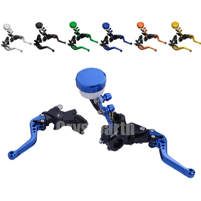 Motorcycle Clutch Brake Master Cylinder Handlebars Reservoir Levers Set